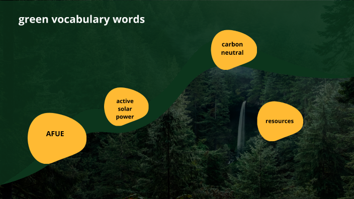 Green Vocabulary Words