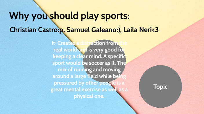 persuasive speech on why you should play sports