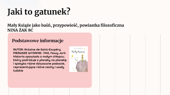 świtezianka Jaki To Gatunek Literacki Jaki to gatunek?..... Mały Książe jako baśń, przypowieść, powiastka