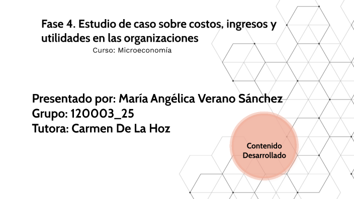 Fase 4 - Estudio de caso sobre costos, ingresos y utilidades en las ...