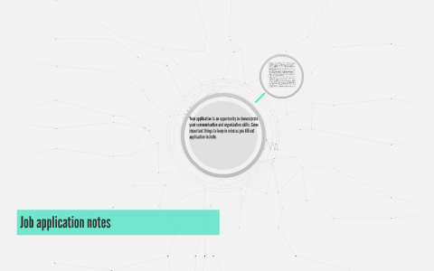 Job application notes by Jareth Thonen on Prezi