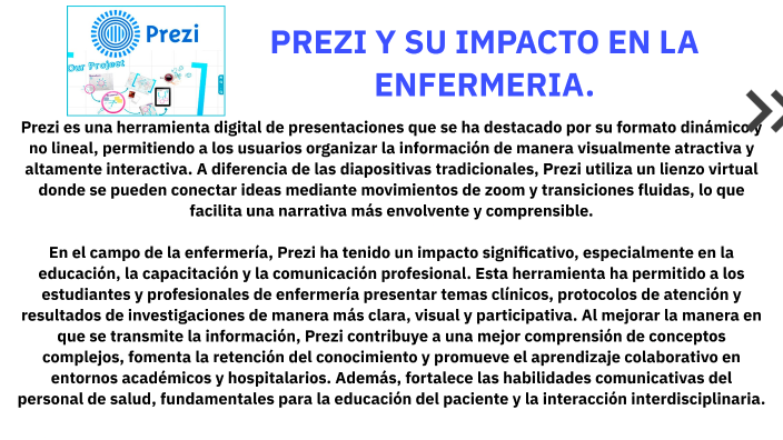 prezi y su impacto en la enfermeria by damaris villacorta castro on Prezi