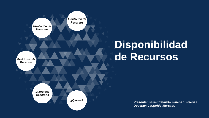 Disponibilidad de Recursos by Jose Jimenez on Prezi