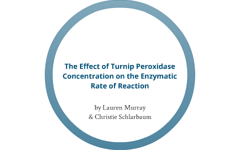 The Effect of Turnip Peroxidase Concentration on the Enzymatic Rate of ...