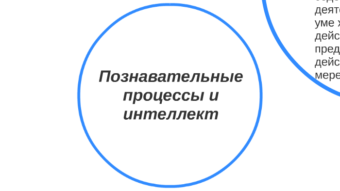 Познавательные процессы и интеллект презентация