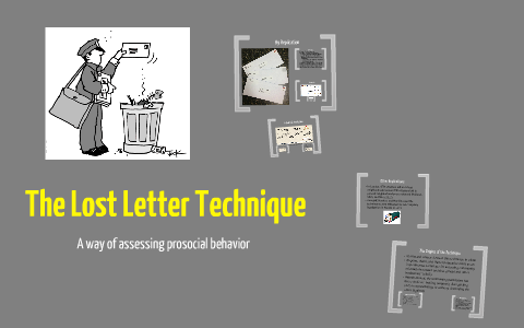 the lost letter experiment