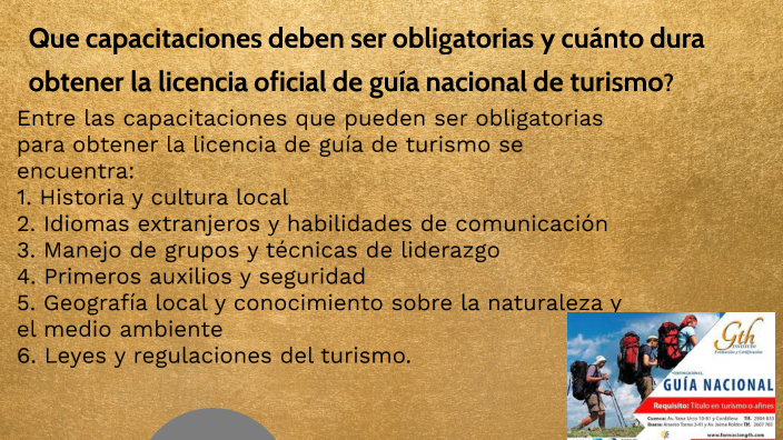 Los Requisitos Para Obtener Una Licencia Oficial De Guía Nacional De ...