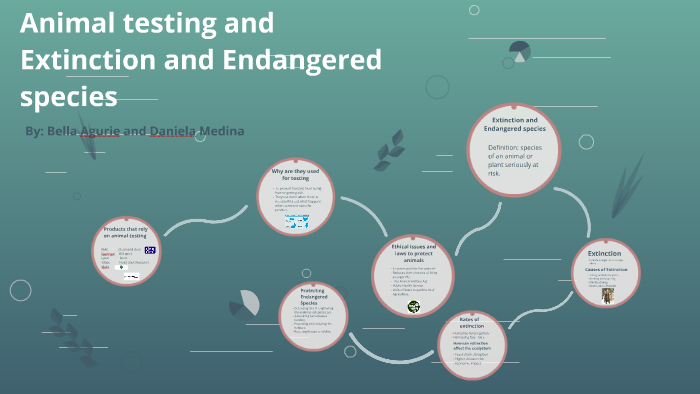Animal testing and Extinction and Endangered species by Daniela Medina