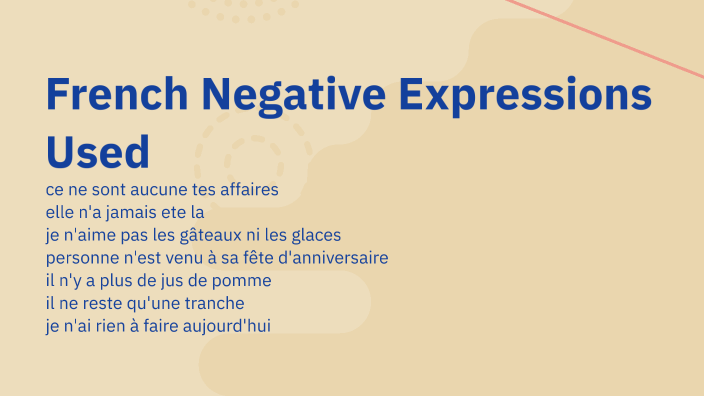 French Negative Expressions by Mackenzie Miller on Prezi