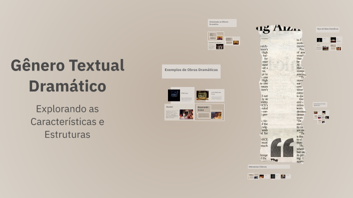 Gênero Textual Dramático by Vitória Fernandes Nunes on Prezi