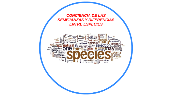 CONCIENCIA DE LAS SEMEJANZAS Y DIFERENCIAS ENTRE ESPECIES by Francisco