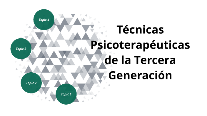 Técnicas Psicoterapéuticas De La Tercera Generación. By Genesis Matos ...