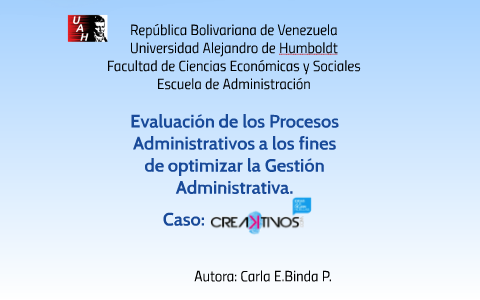 Evaluación De Los Procesos Administrativos A Los Fines De Op By Carla ...