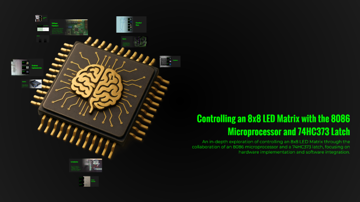 Controlling an 8x8 LED Matrix with the 8086 Microprocessor and 74HC373 ...