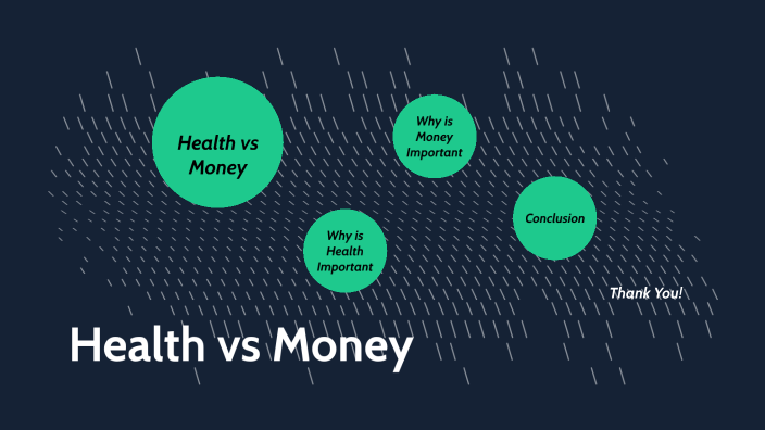 health vs money presentation in hindi