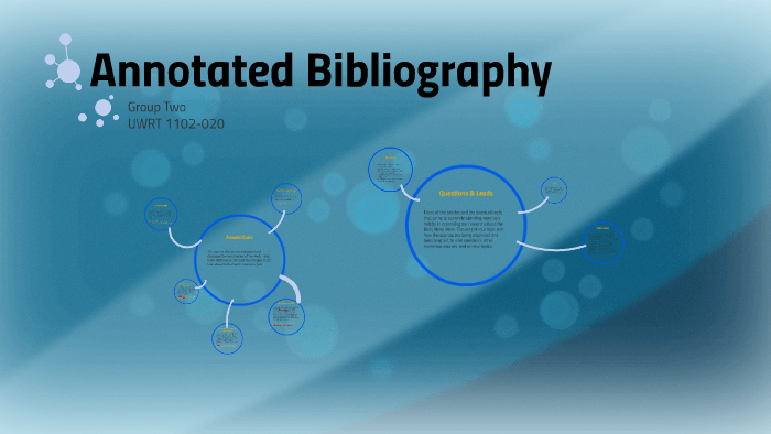 Annotated bibliography word template image