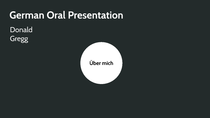 oral presentation deutsch