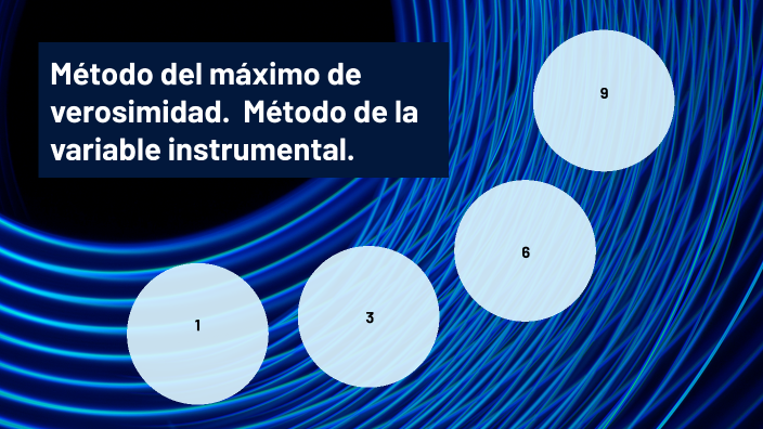 Método del máximo de verosimidad. Método de la variable instrumental ...