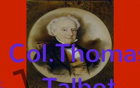 Col Thomas Talbot | Thomas Talbot Settlement Map – ZOFE