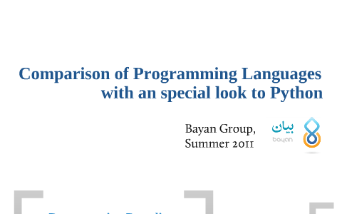 Comparison of Programming Languages by Mostafa Rokooie on Prezi