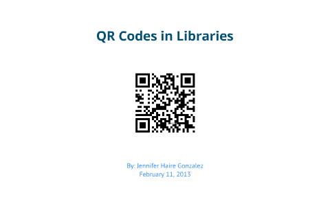QR Codes in Libraries by on Prezi