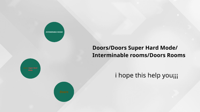 DOORS/DOORS SUPER HARD MODE/ INTERMINABLE ROOMS and DOORS ROOMS by Leonardo  Angulo Macfarland