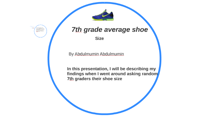 average shoe size for boys