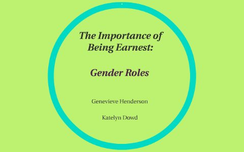 Gender Roles In The Importance Of Being Earnest By Genevieve Henderson