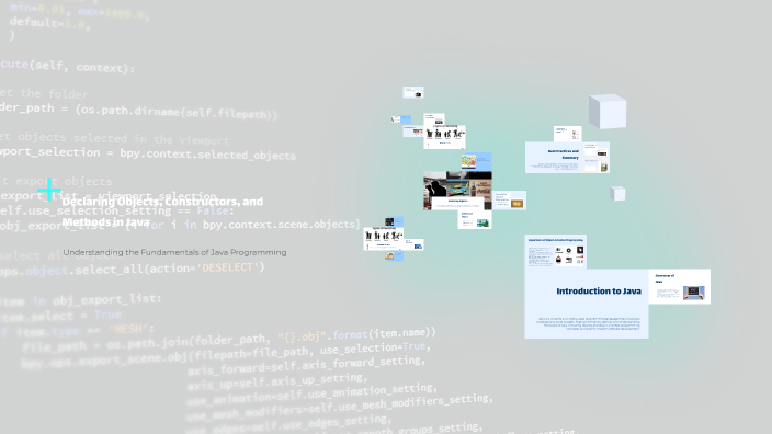 Declaring Objects, Constructors and Methods in Java by arut k on Prezi