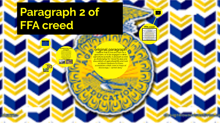 Paragraph 2 Of FFA Creed By Alexis Mason On Prezi