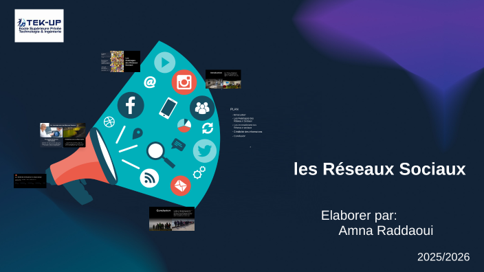 Présentation sur les Réseaux Sociaux by Amna Raddaoui on Prezi
