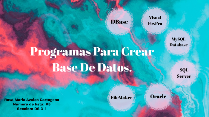 Seis Programas Para Crear Base De Datos by Rosy Avalos on Prezi