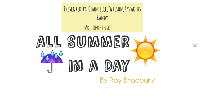 all summer in a day by ray bradbury analysis