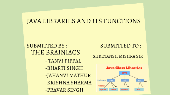JAVA LIBRARY by BHARTI SINGH on Prezi Next
