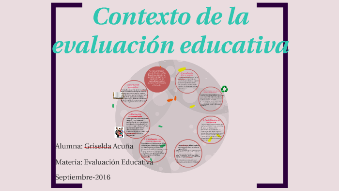 Contexto de la evaluacion educativa by Griselda Acuña on Prezi