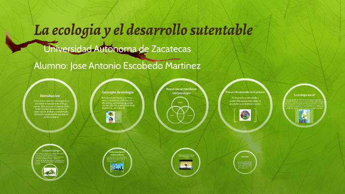 La Ecologia Y El Desarrollo Sustentable By Jose Antonio Escibedo