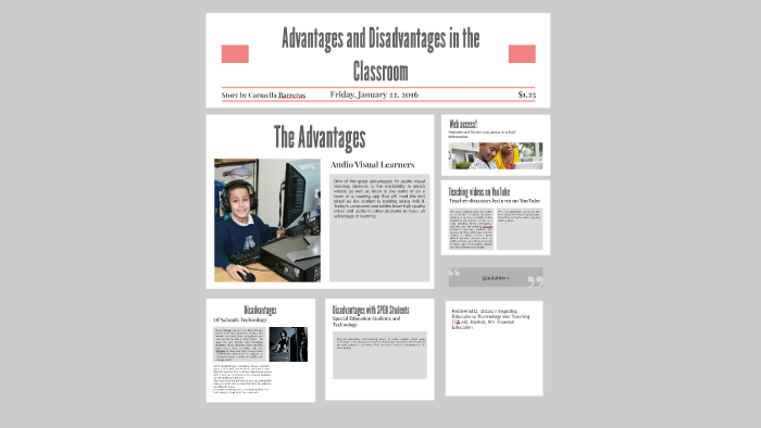Advantages and Disadvantages of Technology in the Classroom by Carmella ...