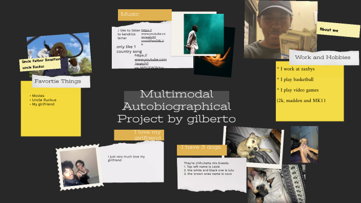 Multimodal Autiobiographical Project by Gilberto Reyes-Gomez on Prezi