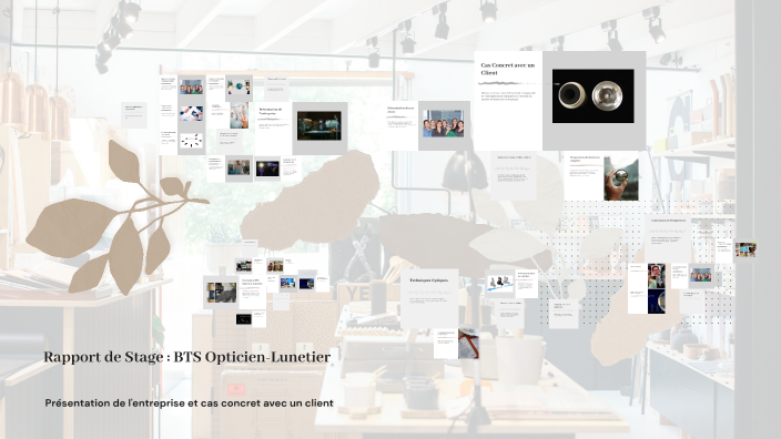 Rapport de Stage : BTS Opticien-Lunetier by Aurélien Meyer on Prezi