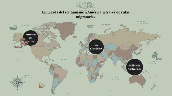 La llegada del ser humano a América a través de rutas migratorias by ...