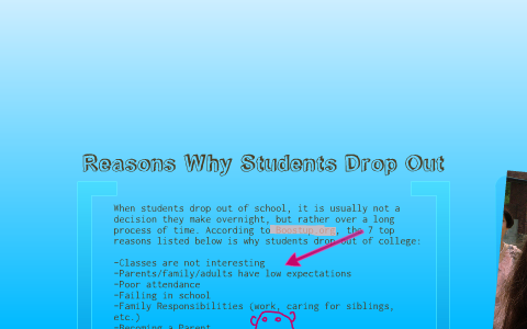 College 101: Reasons Why Students Drop Out by east high