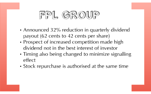 dividend policy at fpl