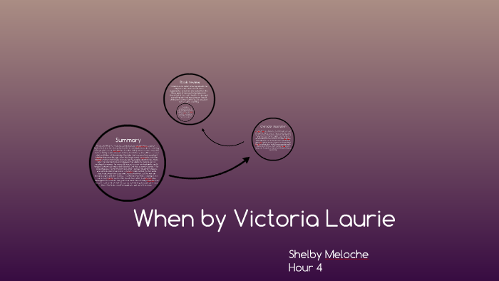 when by victoria laurie theme