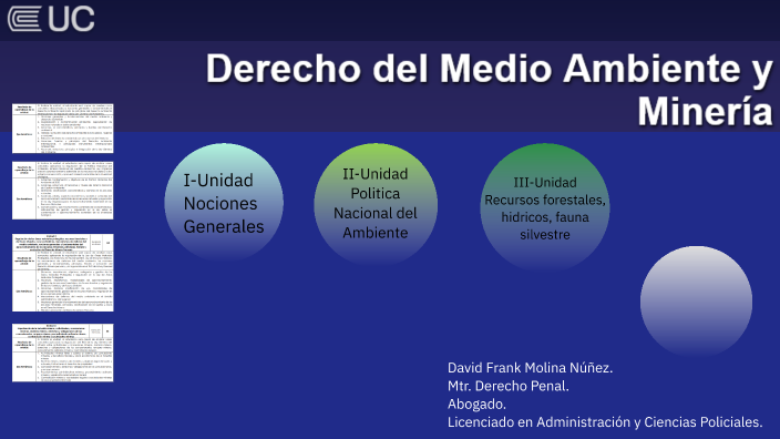 IV UNIDAD. Medio Ambiente y Minería by DAVID FRANK MOLINA NUÑEZ on Prezi