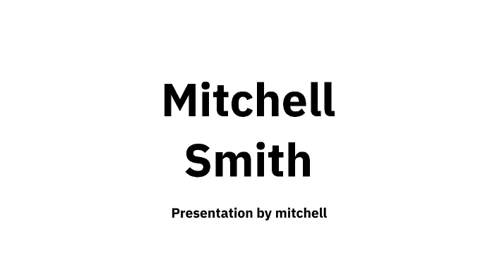 English visual presentation by Mitchell Smith on Prezi