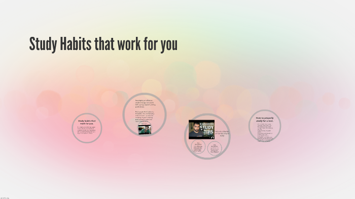 Study habitys that work for you. by patrick erwin on Prezi