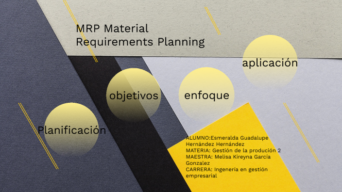 1.3 El sistema Material Requirement Planning (MRP ) by ESMERALDA