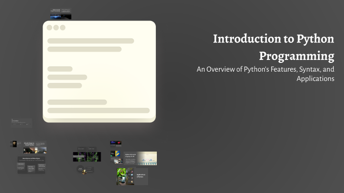 Introduction to Python Programming by Azamat Adenov on Prezi