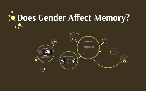 does gender affect short term memory experiment