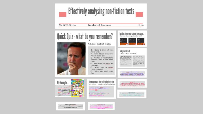 Analysing Non Fictional Texts Effectively analysing non-fiction texts by Sarah Cox on Prezi